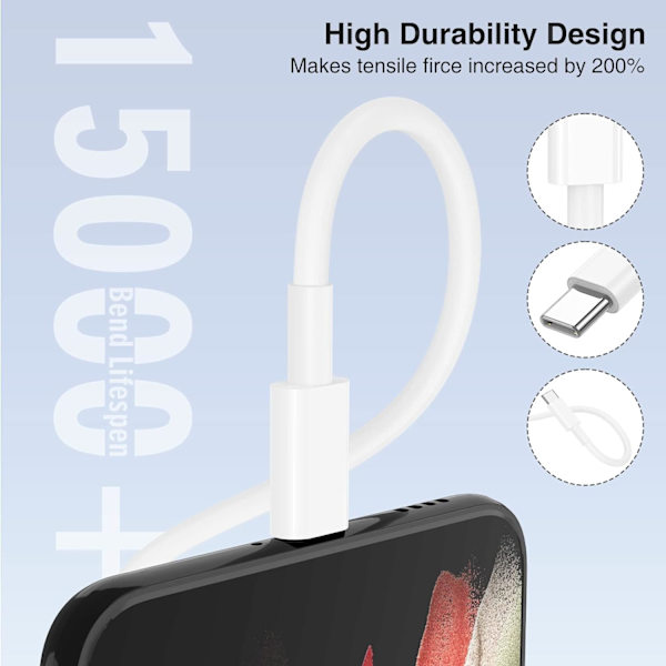 1-pakkaus USB-datakaapeli, pikalatauskaapeli yhteensopiva iPhone13/14:n kanssa jne. (1 metri)