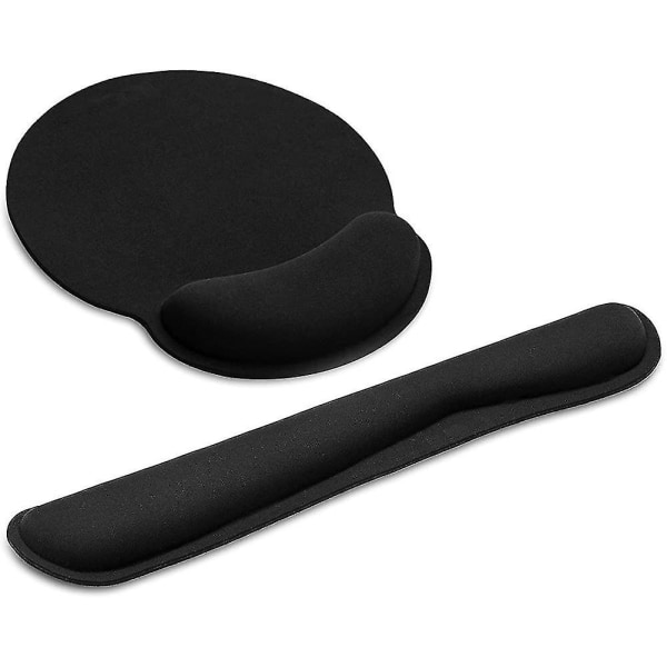 Musmatta, gelspelande tangentbord och mus handledsstöd matta, ergonomiskt minnesskum handled