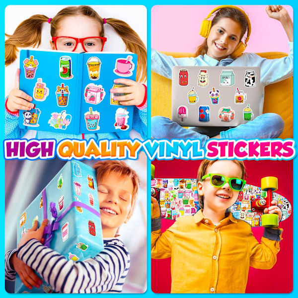 Tarrat 50 kpl Vedenpitävät sarjakuvatarrat tarrat Scrapbooking-tarrat esteettiset tarrat autotarrat - tyttömäinen tarra luistelu
