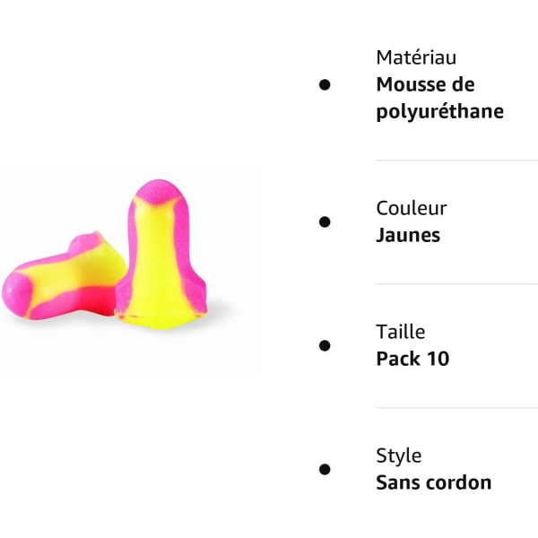 Soft Foam Earplugs Pack 10