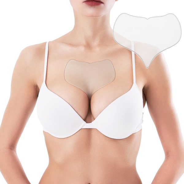 （15*19cm）2 stycken anti-rynk bröstdyna Återanvändbar silikonbröst