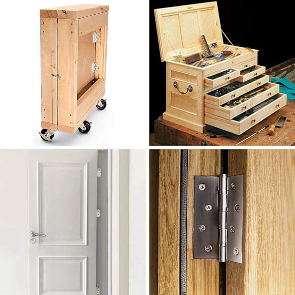 88*60*1.0mm-4 stk. dørhængsler i rustfrit stål, store skabshængsler med hjemmedørsskuffe hardware skabsvagt