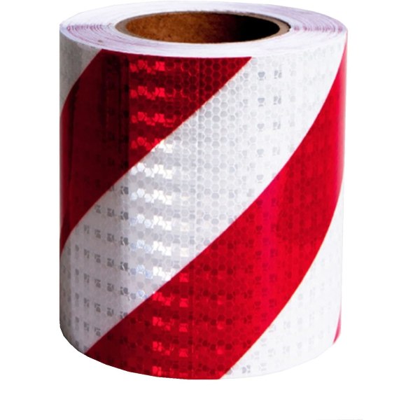15cm*25m Premium rød og hvid hazard advarselstape, vandtæt Re