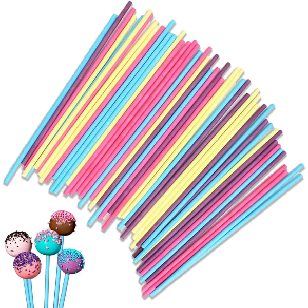 50 kpl Lollipop- ja Cake Pop -tikkuja, Paperitikut makeisille, leivonnaisille, kekseille, karkkeille