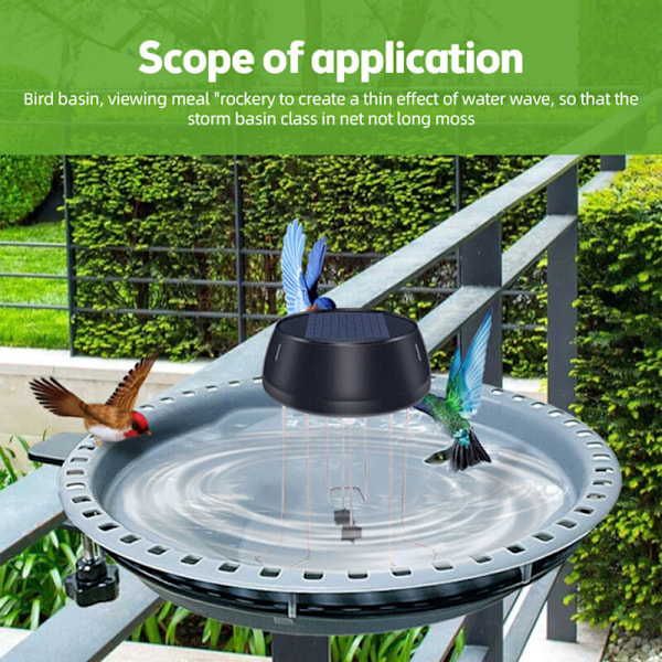 BSV-SW002 5V 0.5W Solcellsdriven Omrörare Utan Batteri Svart Damm