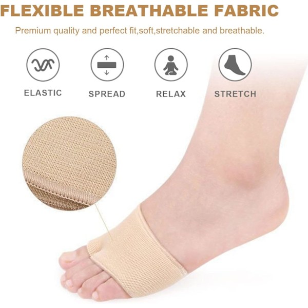2 par metatarsalputer, metatarsalputer, forfotputer med gelputer innleggssåle, forfot plantarputer, metatarsalputer (2 par)