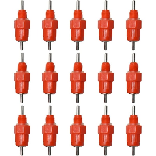 Automatiske drikkekar, vannnipler, fjærfédrikker, automatisk nippel-drikker, for kylling, and, fjærfe, 15 stk