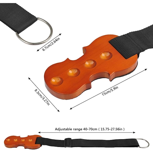 Cello Stopper Antislippholder Stopp Solid Treholder for Cello Ankerbeskyttelse med 4 Formede Huller