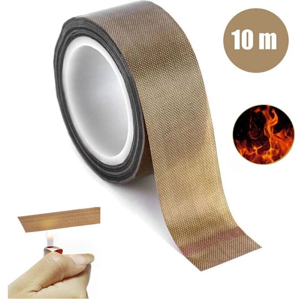 Scotch Teflon Højtemperatur PTFE Tape, 0,13 mm tyk til overfladebeskyttelse af træ, skuffer, skabe, møbler, vakuumforseglere og håndimpulsforseglere