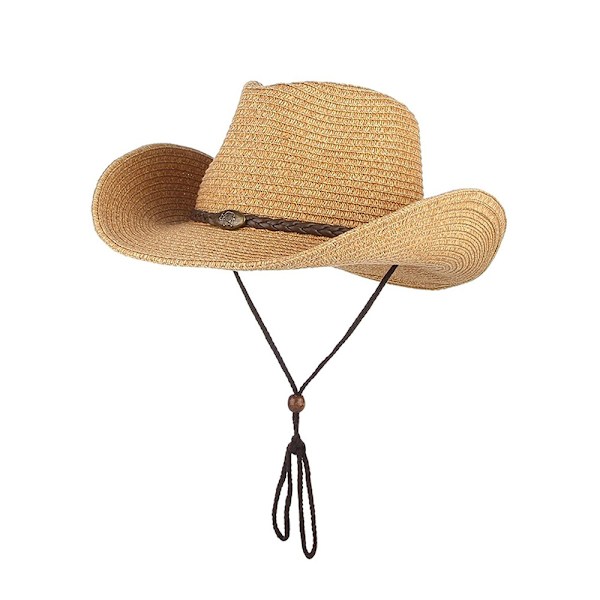 Utomhus cowboyhatt män och kvinnor solskydd solhatt stor brätte halmhatt casual strandhatt