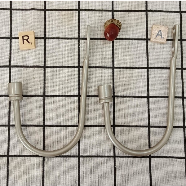 Gardinstång i roséguld, 2-pack - Metallkrokar för väggmontering - För gardiner och draperier