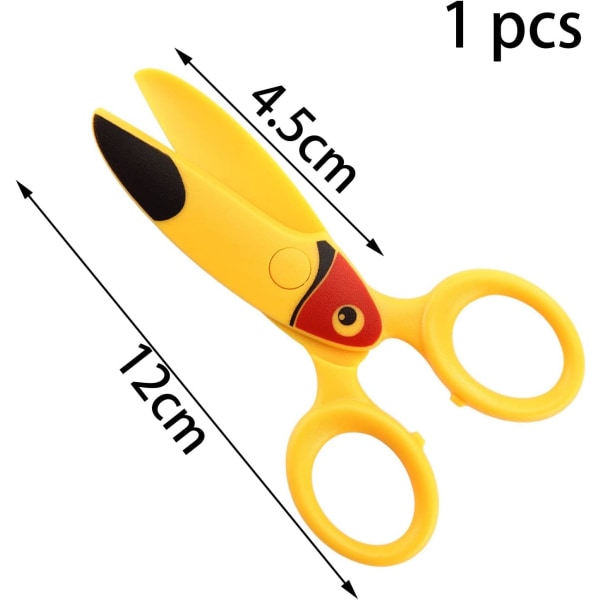 1 st säkerhetssax, plastsäkerhetssax, pappersax, tandad sax, kreativa saxar, konstdesign, för Scr