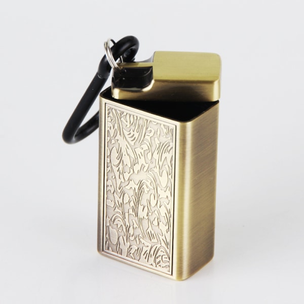 Mini bærbar lomme metall deodorant askebeger med nøkkelring （Bron