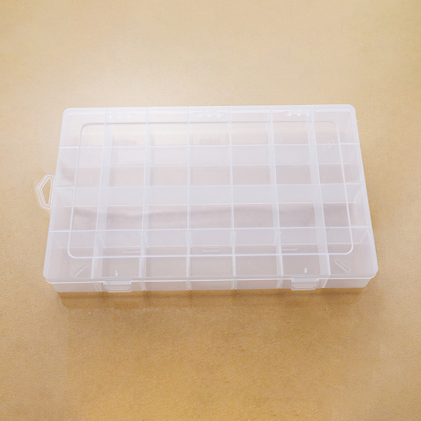 Transparent plastförvaringslåda med justerbara fack för pärlorganisatör, konst-DIY-hantverk, smycken, fiskeutrustning