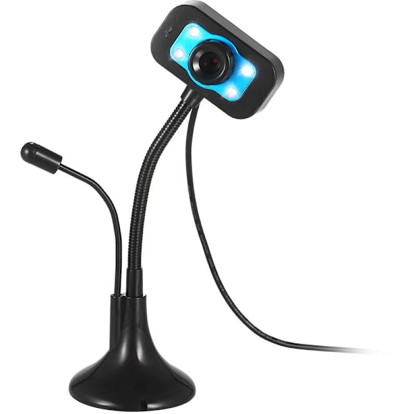 Drivfri USB Ekstern Digital Kamera HD Anker med Mikrofon Natt Syn Lys Datamaskin Video Live Online Kurs