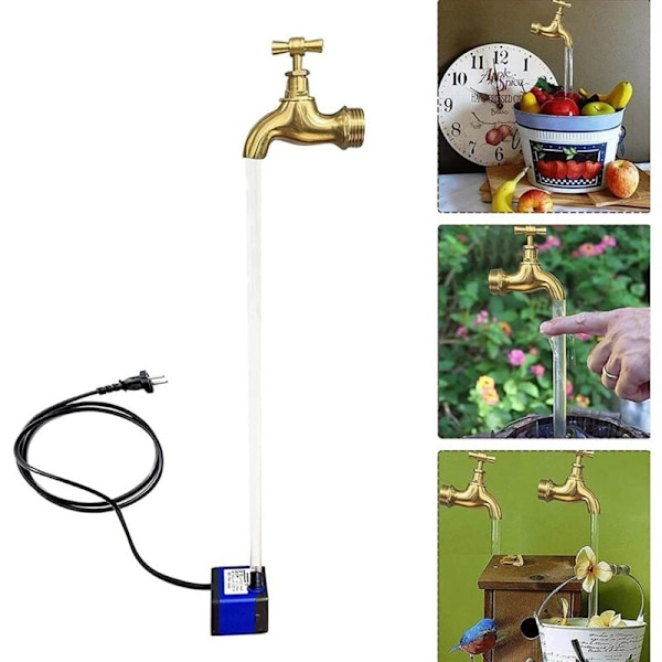 Osynlig Flytande Pip Vattenfontän, Flytande Kran Fontän Magisk Osynlig Kran Fontän, Flytande Kran för DIY Trädgårdskonst Dekoration