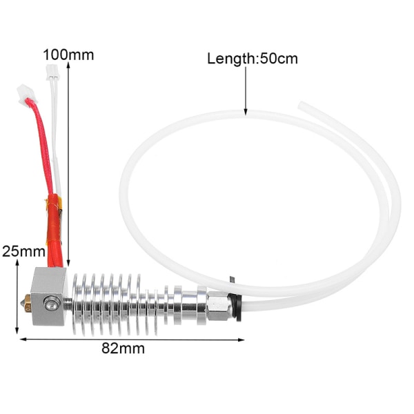 Anycubic 3d-skrivartillbehör V5 J-head extruderhuvud för I3 Mega 3d-skrivare