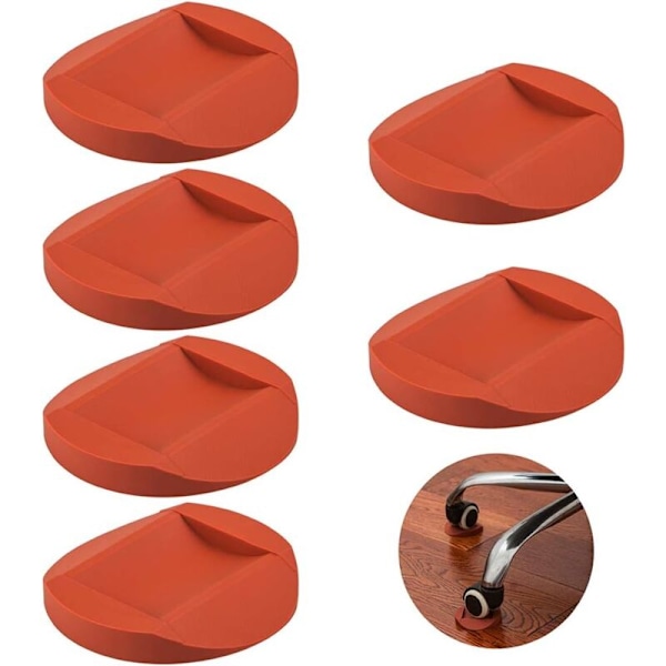 Set med 6 halkfria gummiskridskor för möbler, soffor och sängar, för alla typer av golv