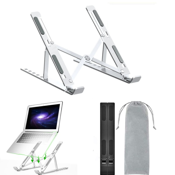 1PCS (Silver) Laptop Stand, Adjustable Aluminum Ventilated Laptop Stand