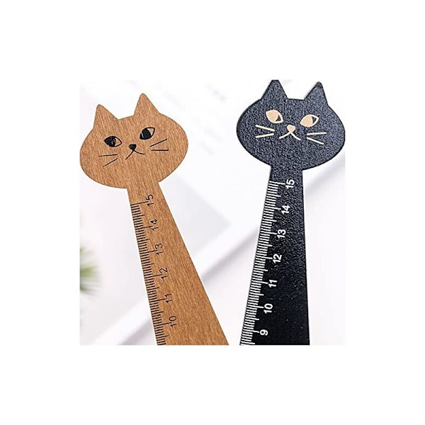 Trälinjaler 15,2 cm, söt tidningslinjal, matematiklinjal, geometrilinjal, mätlinjal, kontorslinjal, rak trälinjal 15 cm för chi