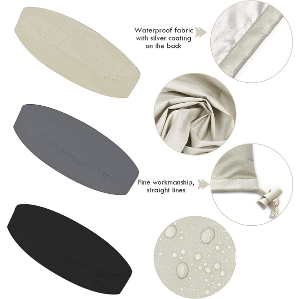 Rund Poolöverdrag Simbassäng Solskydd, Vattentätt UV-Resistent Spa Skyddande Överdrag, 210D för Utomhus Spa Badkar, 190*30cm