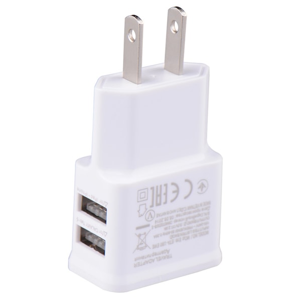 1A 2A Dobbel USB Mobiltelefonlader 71 Dobbel Port Android Reiselader Europeisk og Amerikansk Standard Laderhode