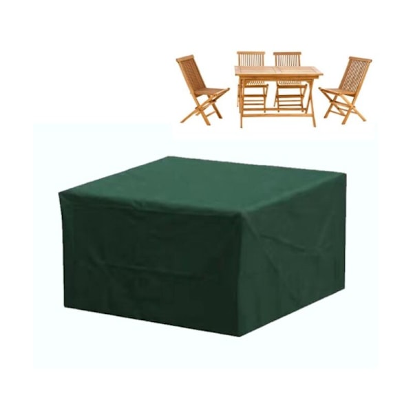 Skyddande överdrag Vattentätt för möbler rektangulära trädgårdsmöbler 210l x 140l x 70h cm grön