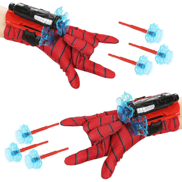 (2 sugekopppiler)Spiderman Spider Web Launcher Spider Glove S