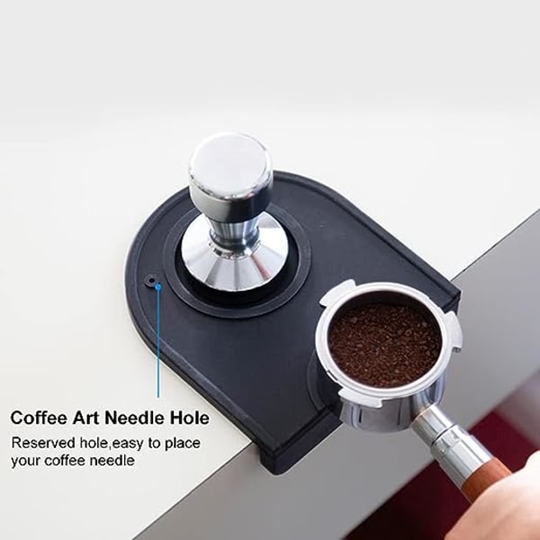 Stampingmatte, espressostampingmatte, kaffepulverpresspute, kaffestampermatte, kaffestampermatte, espressostampinghjørne kaffestamperholderpute f