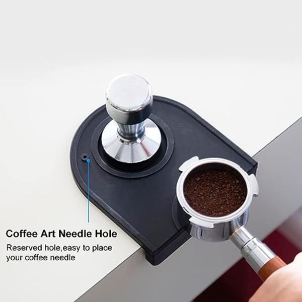 Tampemåtte, Espressotampemåtte, Kaffe Pulver Pressepude, Kaffe Tamper Måtte, Kaffe Tamper Måtte, Espresso Tampe Hjørne Kaffe Tamper Holder Pad f