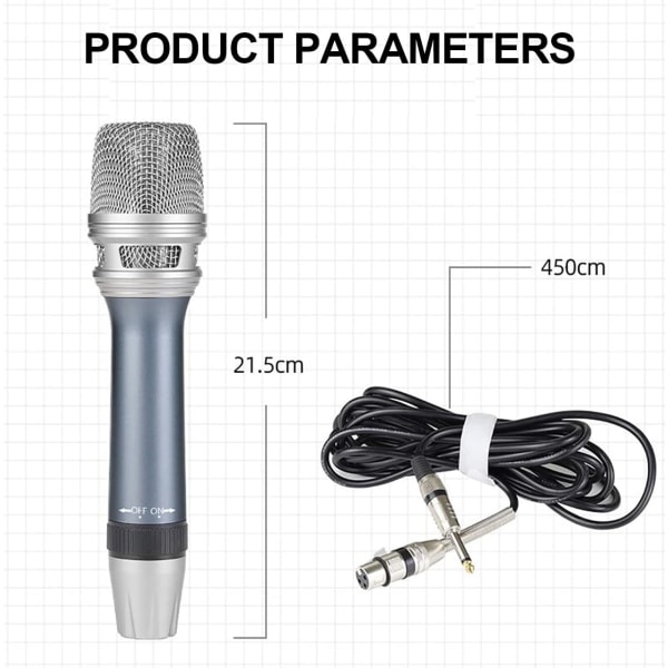 C90 Profesjonell kablet mikrofon Dynamisk vokalmikrofonportab