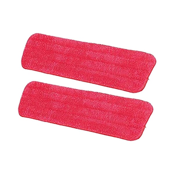 2X Mikrokuituinen litteä mopin vaihtosiivouskansi punainen (42*13cm)