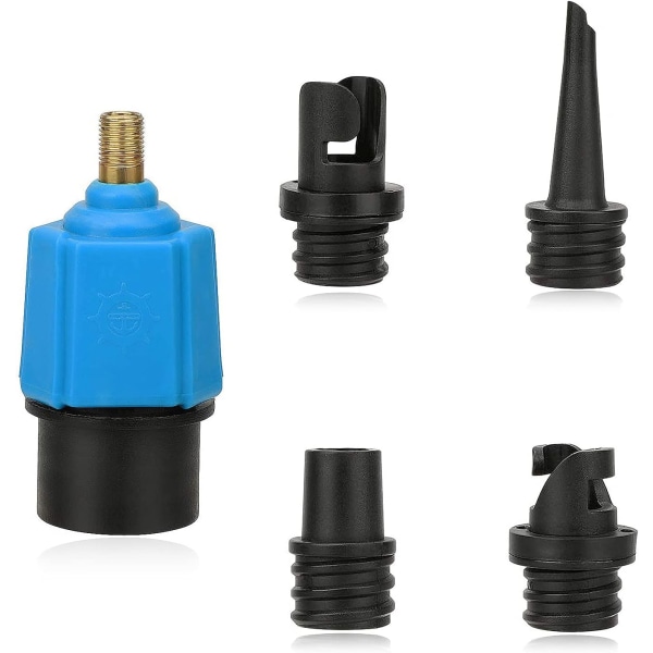 4 Nozzles Sup Pump Adaptor Air Pump Converter, Boat Air Valve Adaptor Kit, Inflatable Pump Adaptors For Kayak, Stand Up Paddle Board, Inflatable Bed