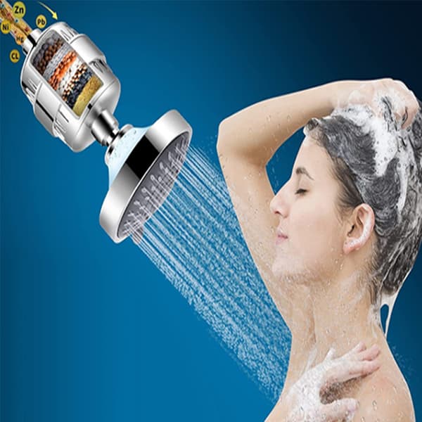 Rund dusjhode dusj med vannfilter Dusjhode sprinkler sett(filter)