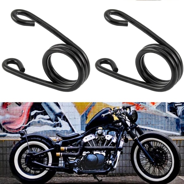 2 st motorcykelsätesfjädrar, sätesfjädrar för solosäten, för motorcykel Bobber-säte motorcykeltillbehör (svart)