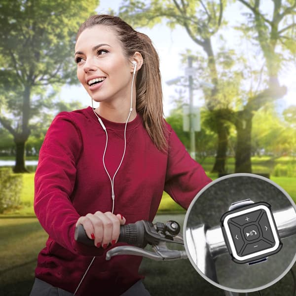 Svart - Bluetooth 5.0 Bluetooth Media Button Fjärrkontroll Rattkontroll Bluetooth Handsfree Controller Svara Lägg på Samtal IPX4 Vattentät Kompatib