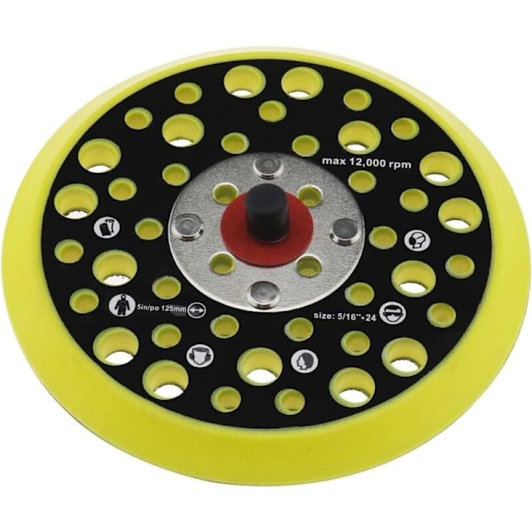 125mm 5 tuuman tukilevy Yhteensopiva Mirka Ceros/Deros 44 reiän 5/16 kierteellä varustetun hiomakoneen kanssa, tarrakiinnitys, sähkötyökalutarvikkeet