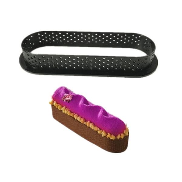DIY Plastik Mousse Ring Fransk Dessert Tart Form Pie Ring Bageudstyr Kageform (Oval)