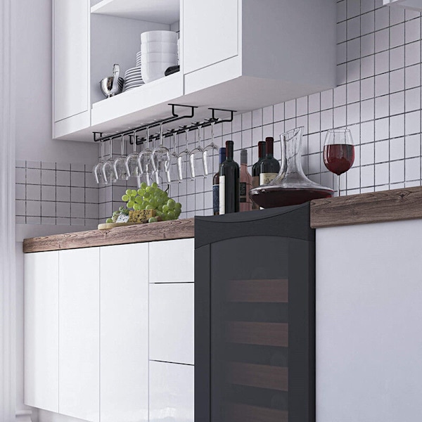 Set med 4 ställ för vinglas under 40 cm skåp - Metallställ för vinglas - Ställ för vinglas - för minibar, köksförvaring