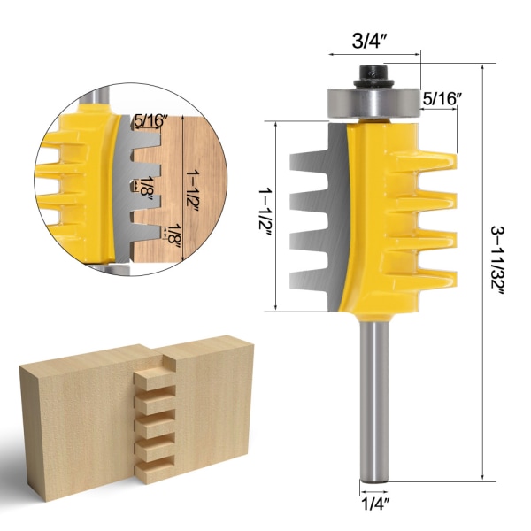 8mm skaft skinne finger reversibel samling router lim bit taper tenon skærere til træbearbejdning tømrer værktøjer