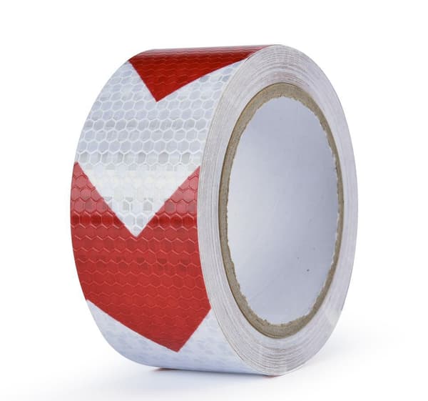 45Mx5cm Reflextejp Varning, Reflektor Säkerhetstejp för Pilorientering, Varningstecken, Hög Synlighet, Hög Intensitet, Pil i Gult och Svart