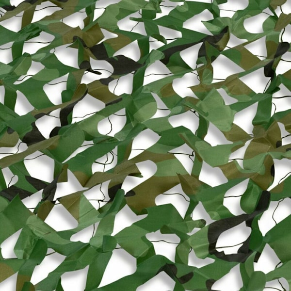 Rektangulær skyggesejl design camouflage skygge 3x5 M grøn mesh-DPZO