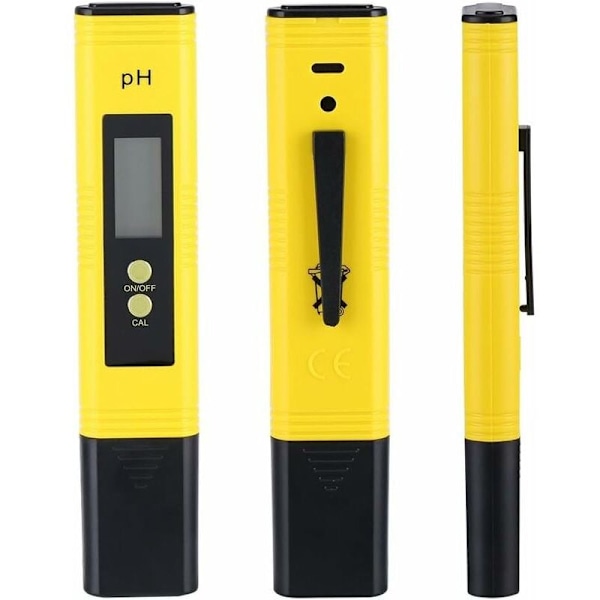 PH Digital Mätpenna med Digital LCD-Display 0.00-14.00 Mätområde 0.01 pH för Akvarium, Poolvatten