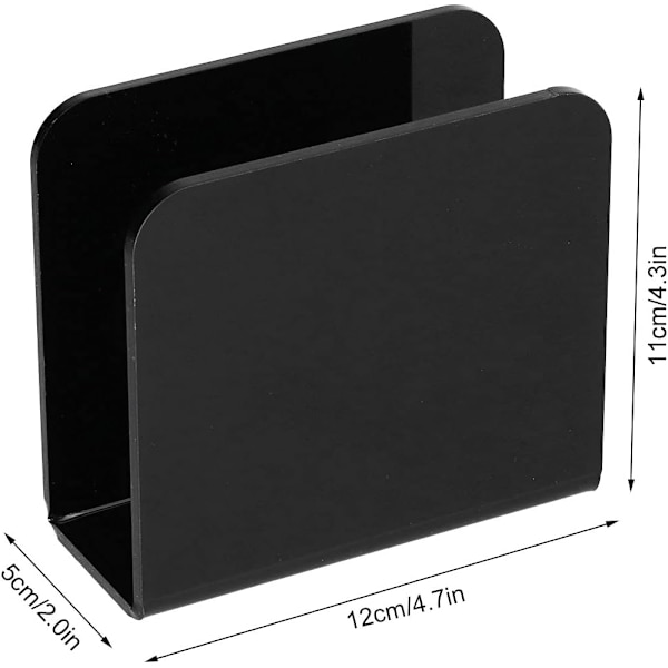 Sort - 1 stk, 12x5x11cm, Papirhåndklædeholder, Papirhåndklæde Dispenser til Køkken, Spisestue, Bar Dekoration