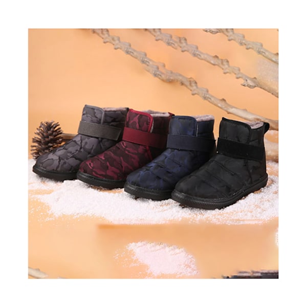 1 par sorte kamuflasjesnøboots 43