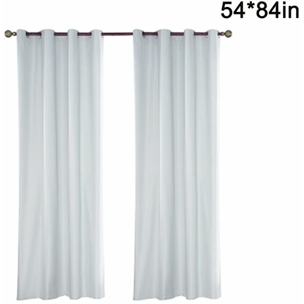 Vattenavvisande utomhusgardin 1 st öglegardin vit transparent utomhusgardin för balkong / terrass, 137 213 cm (54 84 tum)