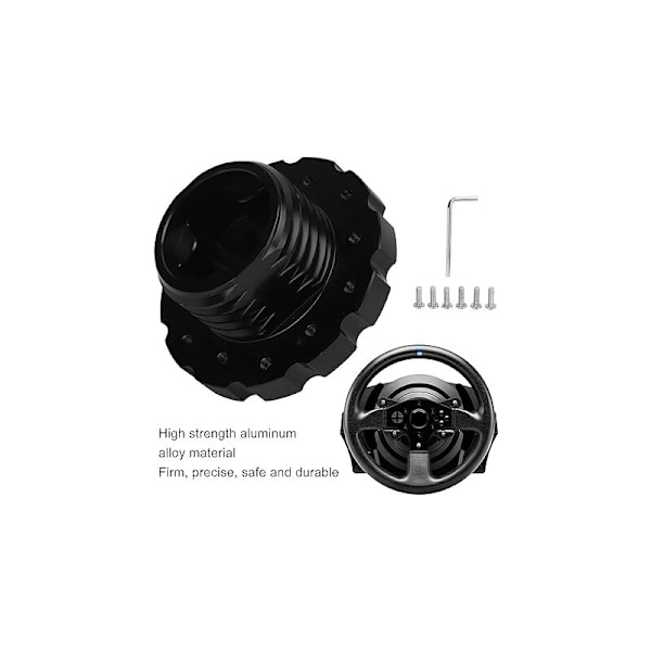 Auton ohjauspyörän napa, tarkka korvaava ohjauspyörän adapteri Thrustmaster T300 T500 PCD 73mm:lle (musta)