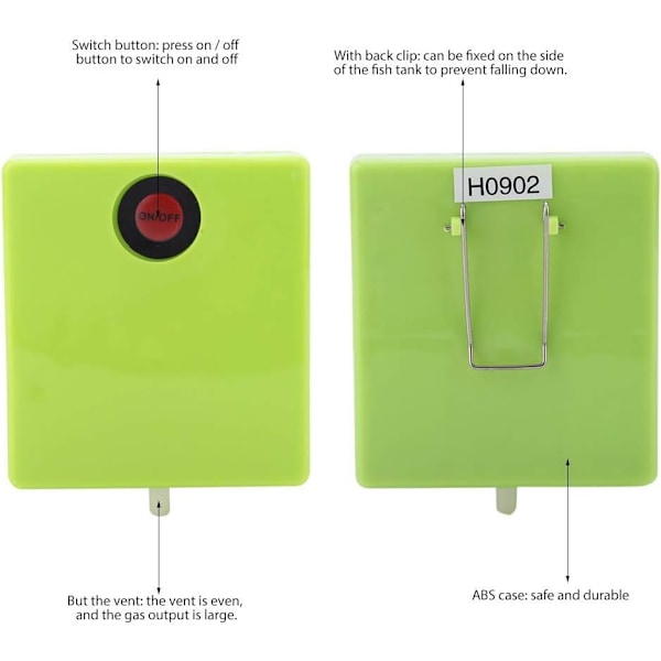 Akvarieluftpump batteridriven bärbar luftpump med luftsten