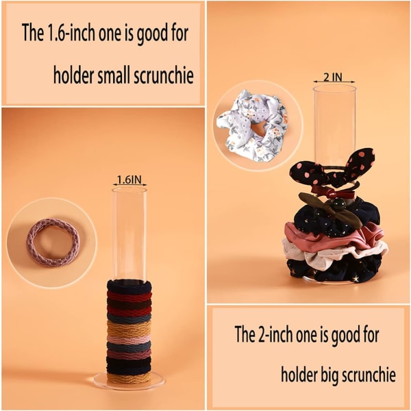 2PCS Akryl Scrunchie Hållare Organizer?Hårband Display Stativ, Organizer för Armband Bangle Watchs