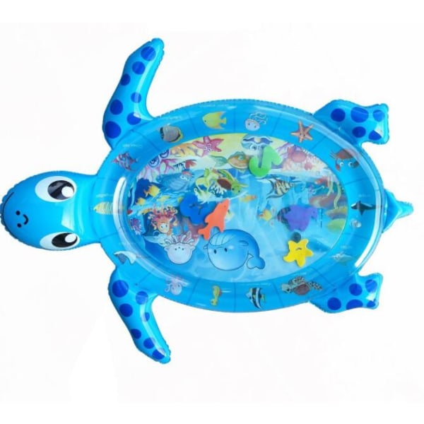 Boj, pool-bh Uppblåsbar lekmatta i form av en sköldpadda Papa Le vattenmatta (blå)